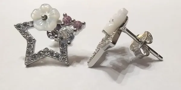 Silver_Sterling_Floral_Star_Crystal_Stud_Earrings_For_Women