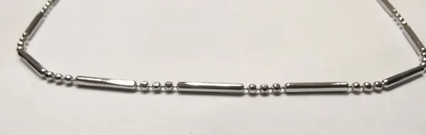 Silver_Sterling_Beaded_Tube_Link_Long_Necklace_For_Women