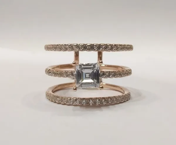 Rose_Gold_Sterling_925_Three_Band_Square_Stone_Ring_For_Women