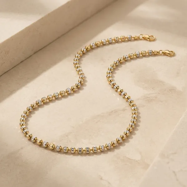 Gold_Silver_Two_Tone_Beaded_Anklet_For_Women