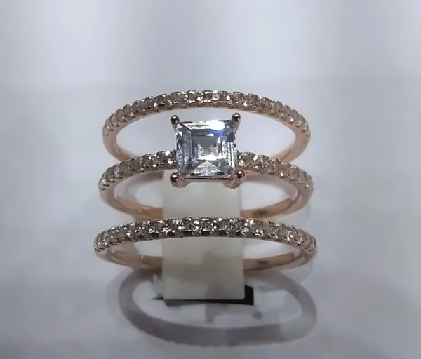 Rose_Gold_Sterling_925_Three_Band_Square_Stone_Ring_For_Women