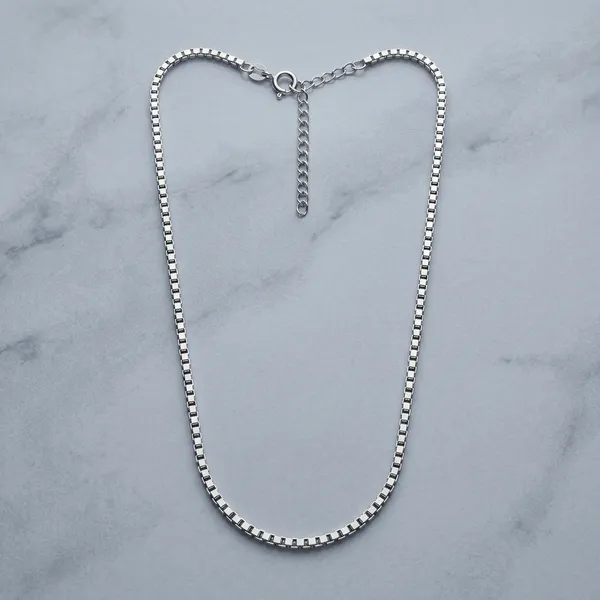 Silver_Box_Link_Chain_Necklace_For_Women