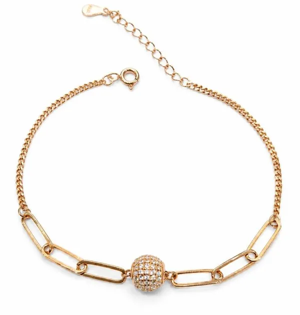 Rose_Gold_Sterling_Silver_Chain_Link_Bracelet_For_Women