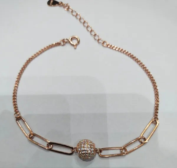 Rose_Gold_Sterling_Silver_Chain_Link_Bracelet_For_Women