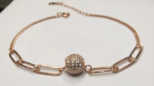 Rose_Gold_Sterling_Silver_Chain_Link_Bracelet_For_Women