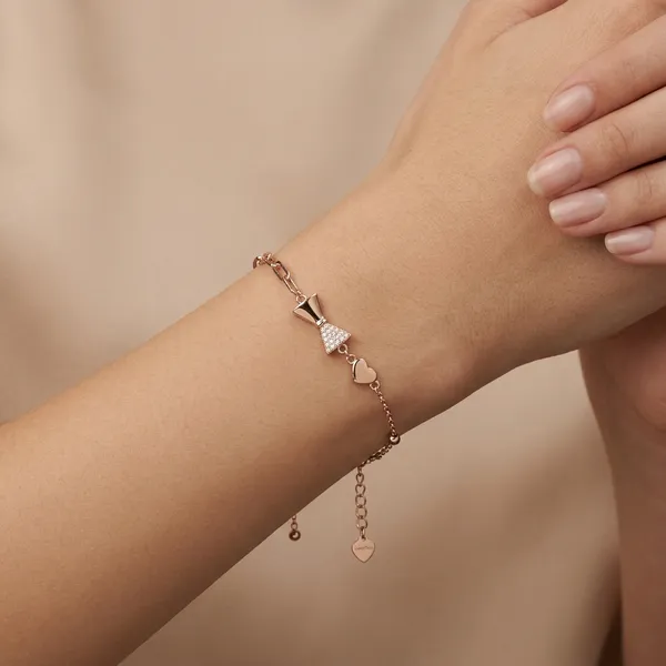 Silver_Bow_Heart_Charm_Chain_Bracelet_For_Women