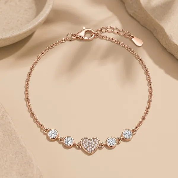 Rose_Gold_Heart_Pendant_Stone_Chain_Bracelet_For_Women