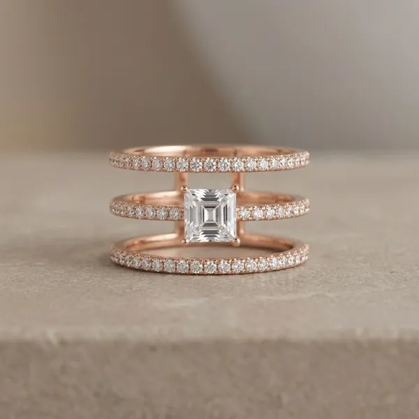 Rose_Gold_Sterling_925_Three_Band_Square_Stone_Ring_For_Women