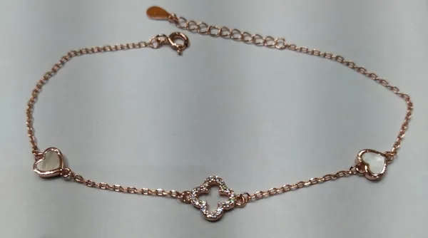 Rose_Gold_Sterling_Heart_Charm_Chain_Bracelet_For_Women