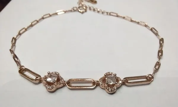 Rose_Gold_Floral_Oval_Link_Chain_Bracelet_For_Women