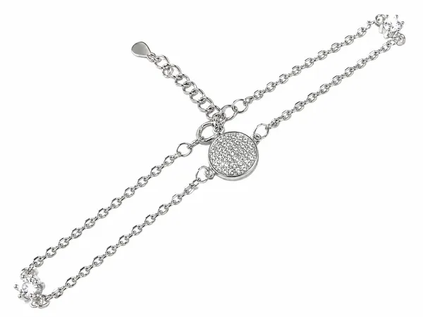 Silver_Link_Chain_Crystal_Centrepiece_Bracelet_For_Women