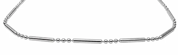 Silver_Sterling_Beaded_Tube_Link_Long_Necklace_For_Women