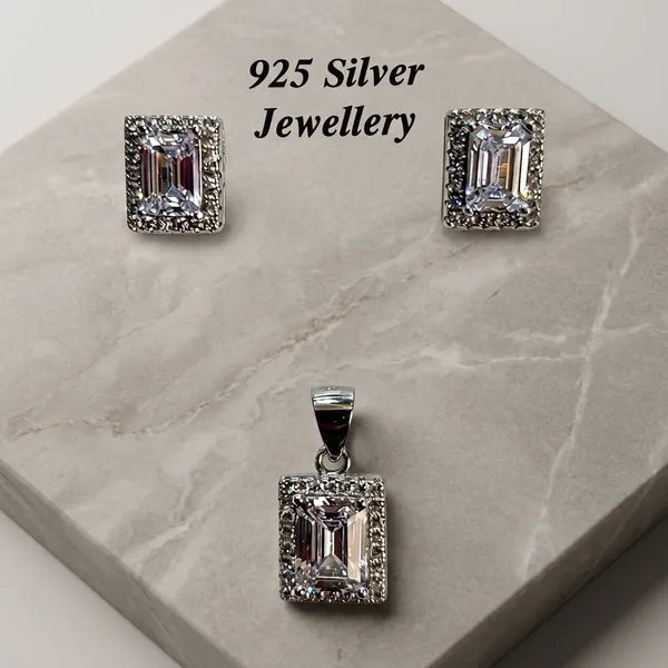 Silver_Sterling_925_Rectangular_Stone_Studded_Pendant_Earrings_Set_For_Women