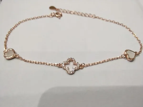 Rose_Gold_Sterling_Heart_Charm_Chain_Bracelet_For_Women