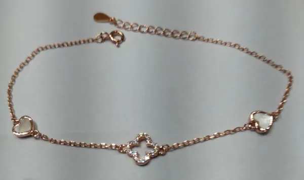 Rose_Gold_Sterling_Heart_Charm_Chain_Bracelet_For_Women