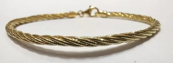 Gold_Tone_Sterling_Braided_Chain_Bracelet_For_Women