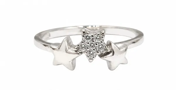 Silver_Three_Star_Motif_Ring_For_Women