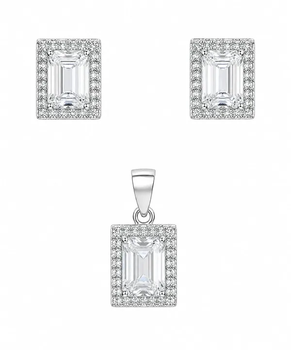 Silver_Sterling_925_Rectangular_Stone_Studded_Pendant_Earrings_Set_For_Women