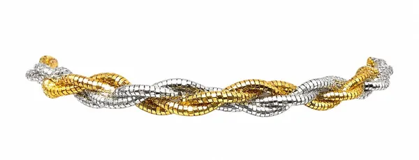 Gold_Silver_Dual_Tone_Twisted_Textured_Bracelet_For_Women