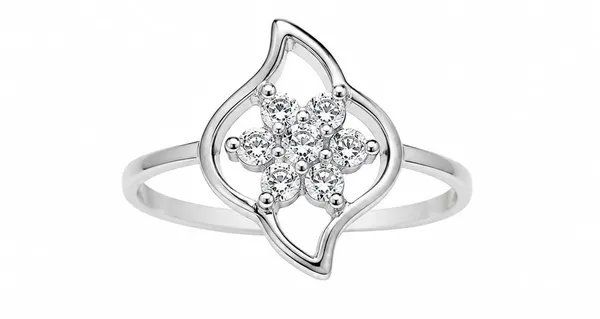 Silver_Floral_Openwork_Cluster_Ring_For_Women