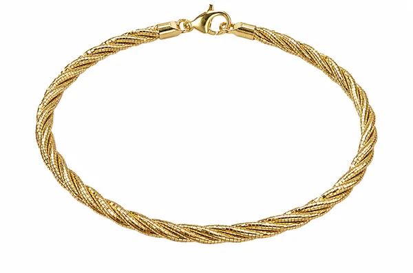 Gold_Tone_Sterling_Braided_Chain_Bracelet_For_Women