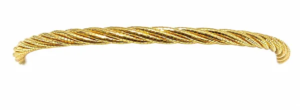Gold_Tone_Sterling_Braided_Chain_Bracelet_For_Women