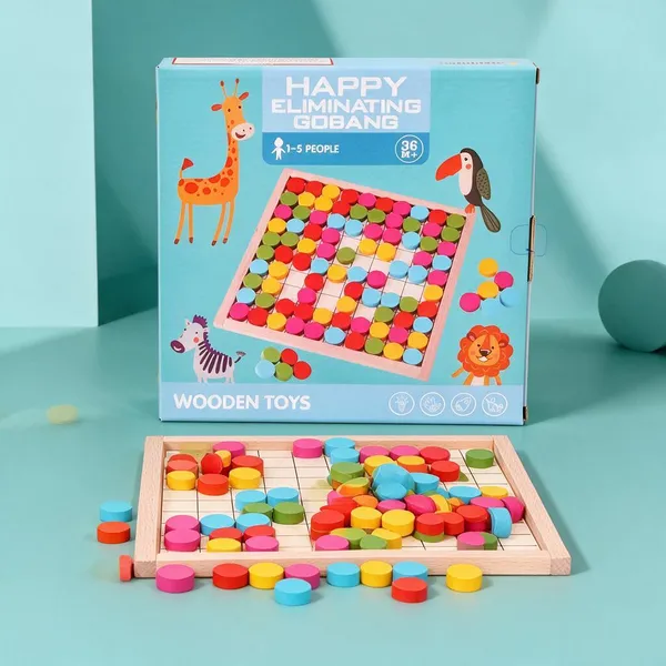 Multicolor_Wood_Board_Game,_Strategy,_Pattern_For_Kids