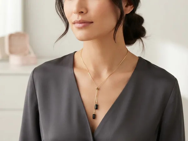 Black_Diamond_Clover_Charm_Necklace_For_Women