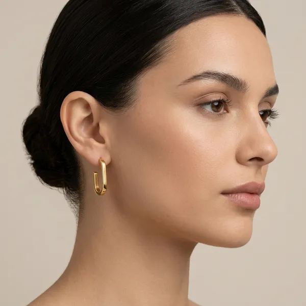 Stainless_Steel_U-Shape_Hoop_Earrings_For_Women