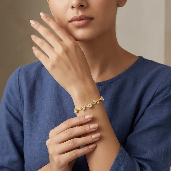 Colour_Diamond_Link_Chain_Bracelet_For_Women