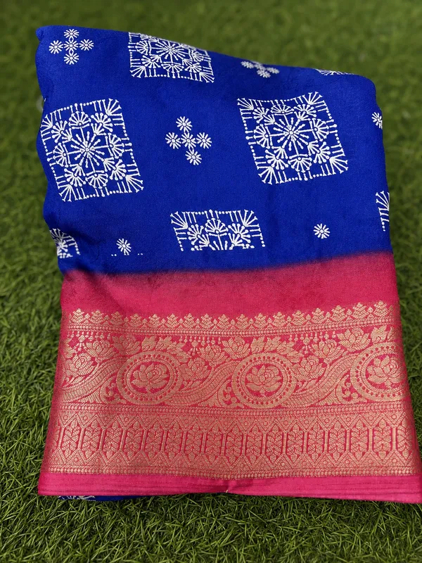 Blue_Semi_Dola_saree_For_Women