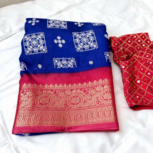 Blue_Semi_Dola_saree_For_Women