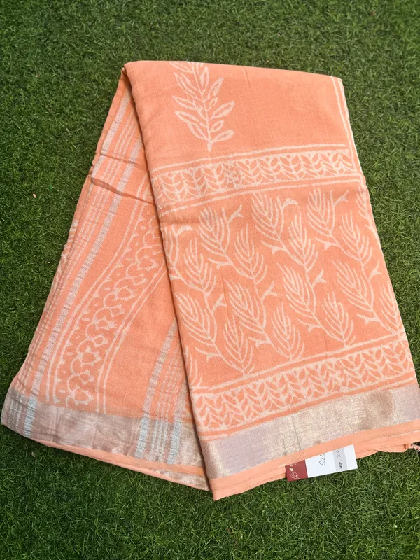 Orange_Cotton_Linen_Linen_-_Cotton-_saree_For_Women