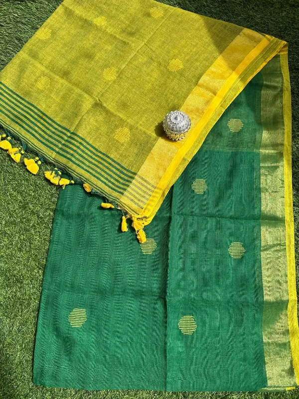 Green_Handloom_Cotton_saree_For_Women