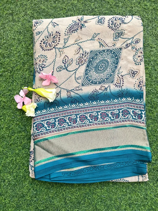 Green_Semi_Dola_saree_For_Women