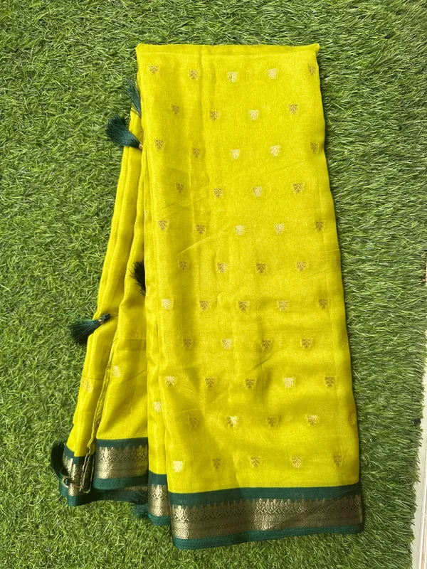 Yellow_Semi_Crepe_saree_For_Women