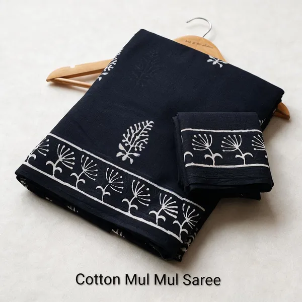 Navy_Cotton_Mulmul_Printed_Saree_For_Women