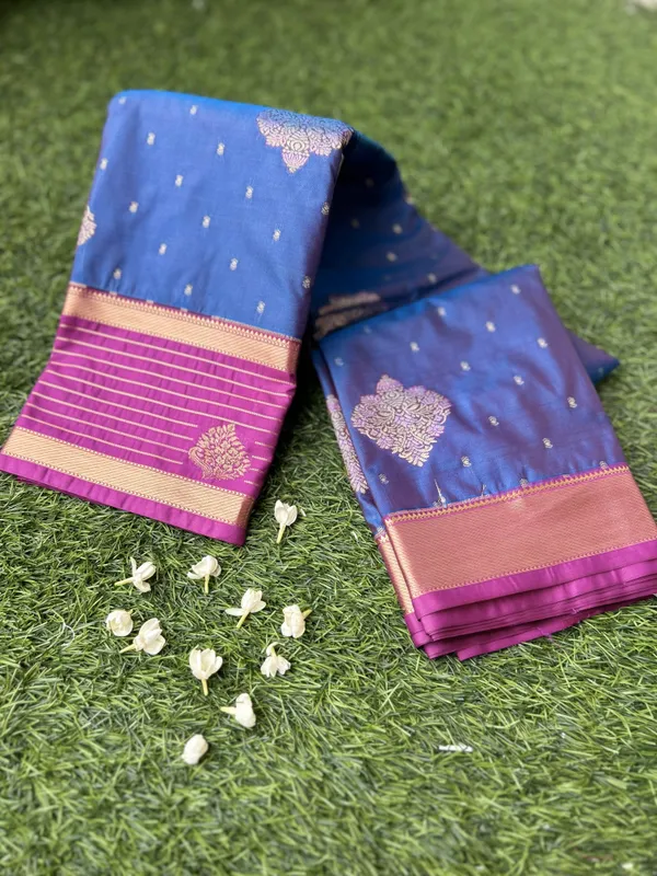 Blue_Kanchivaram_Semi_Silk_saree_For_Women