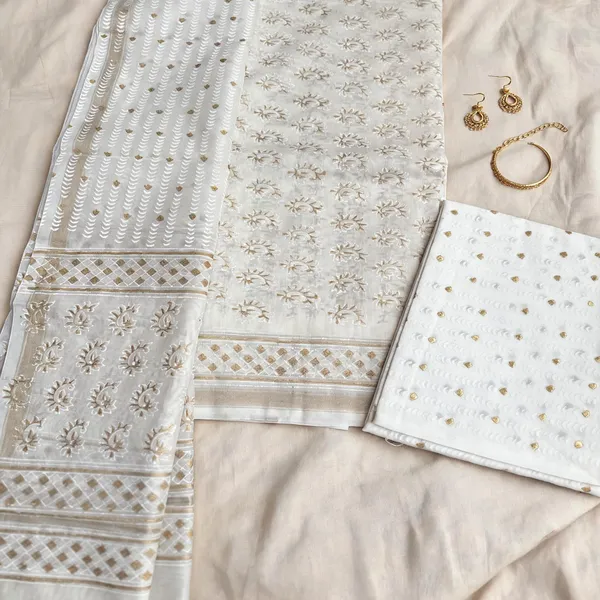 White_Chanderi_Silk_Dress_Material_For_Women