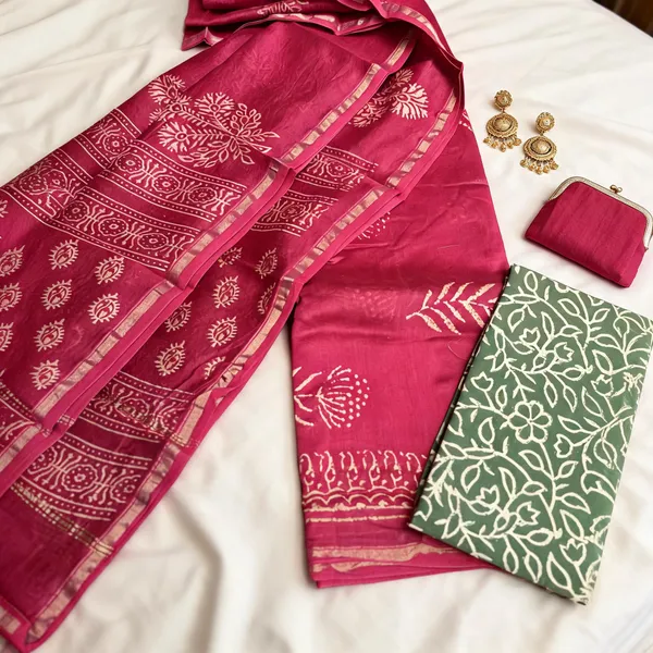 Pink_Chanderi_Silk_Dress_Material_For_Women