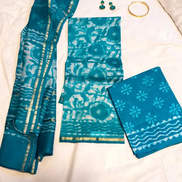 Green_Chanderi_Silk_Dress_Material_For_Women