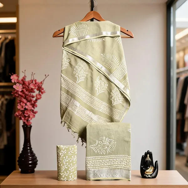 Light_Green_Cotton_Linen_Dress_Material_For_Women
