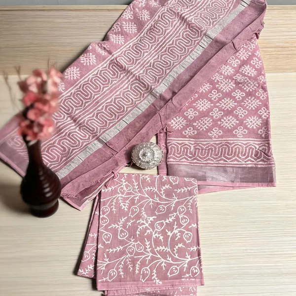 Pink_Cotton_Linen_Dress_Material_For_Women