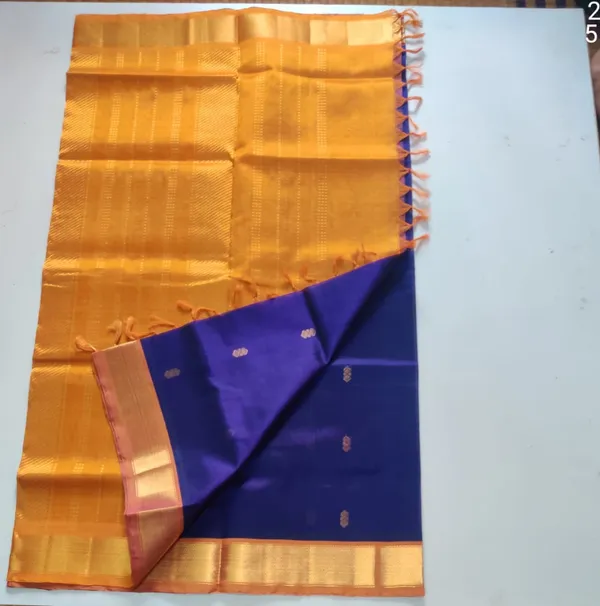 Blue_And_Yellow_silk_cotton_saree_For_Women