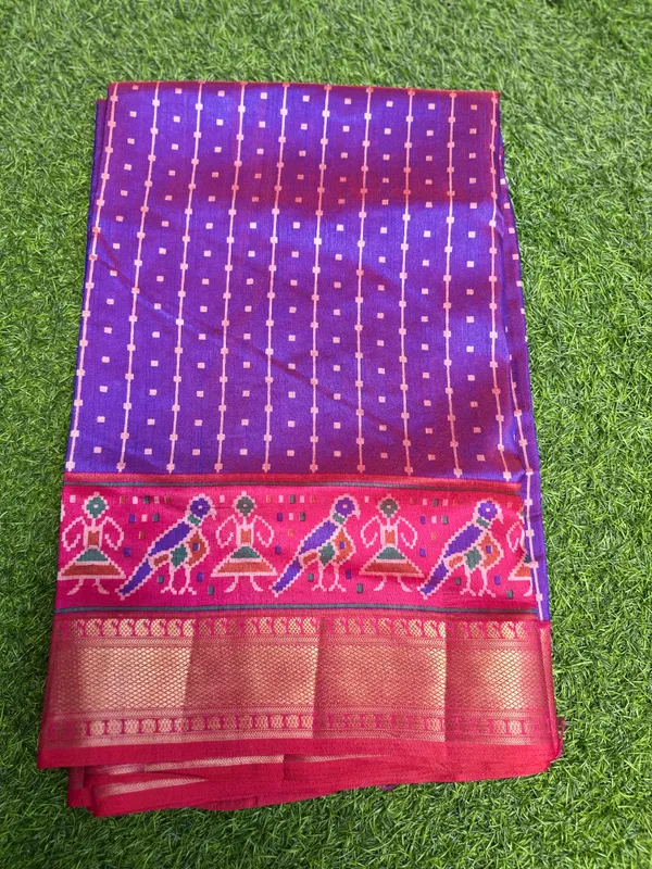 Purple_Semi_Patola_saree_For_Women