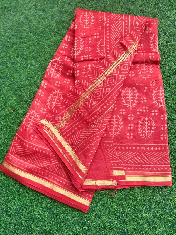 Red_Chanderi_silk_saree_For_Women