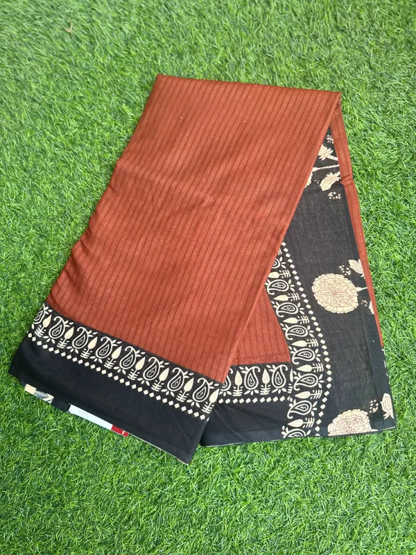 Brown_Cotton_Saree_For_Women