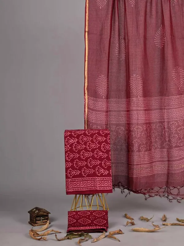 Maroon_Cotton_Kota_Dress_Material_For_Women