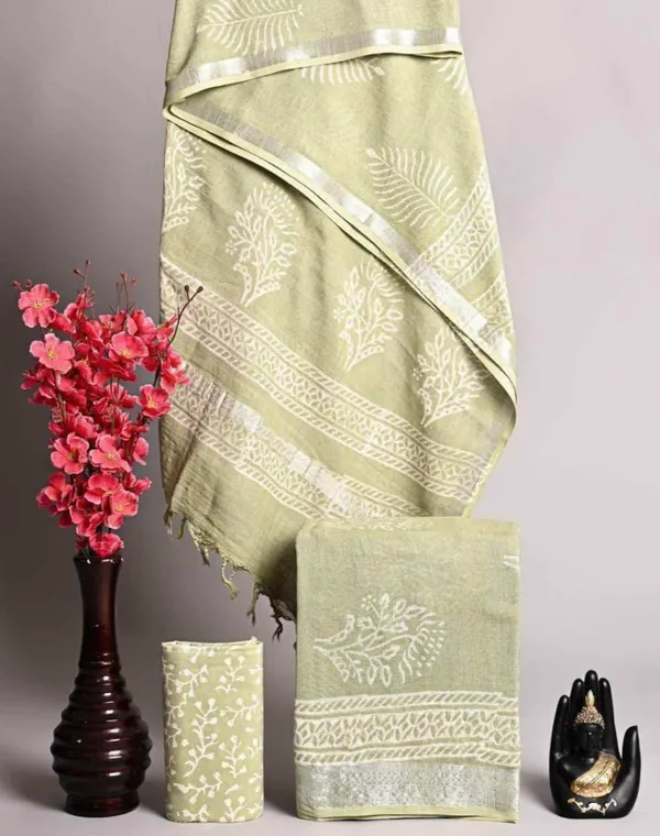 Light_Green_Cotton_Linen_Dress_Material_For_Women