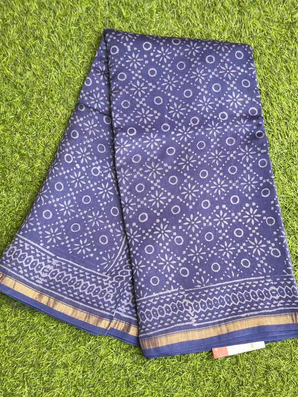 Navy_Blue_Chanderi_silk_saree_For_Women